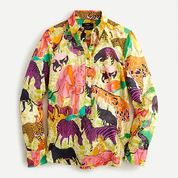 J. Crew Tops - Classic popover shirt in Ratti® safari print